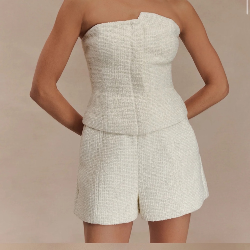 Meshki Cream Strapless Set